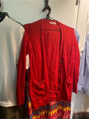 GAP Red Women's Cardigan Sweater